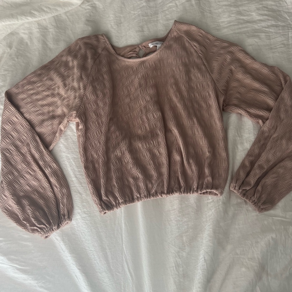 Rose Pink Long sleeved Blouse